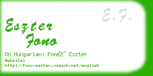 eszter fono business card